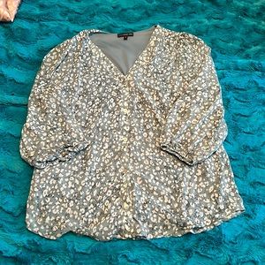 Printed V-Neck Top